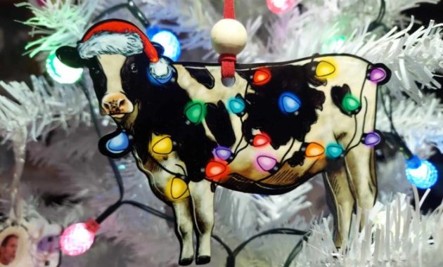 Light up cow christmas decoration