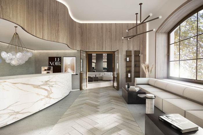 Office studio interior modern behance design Desain interior kantor minimalis modern